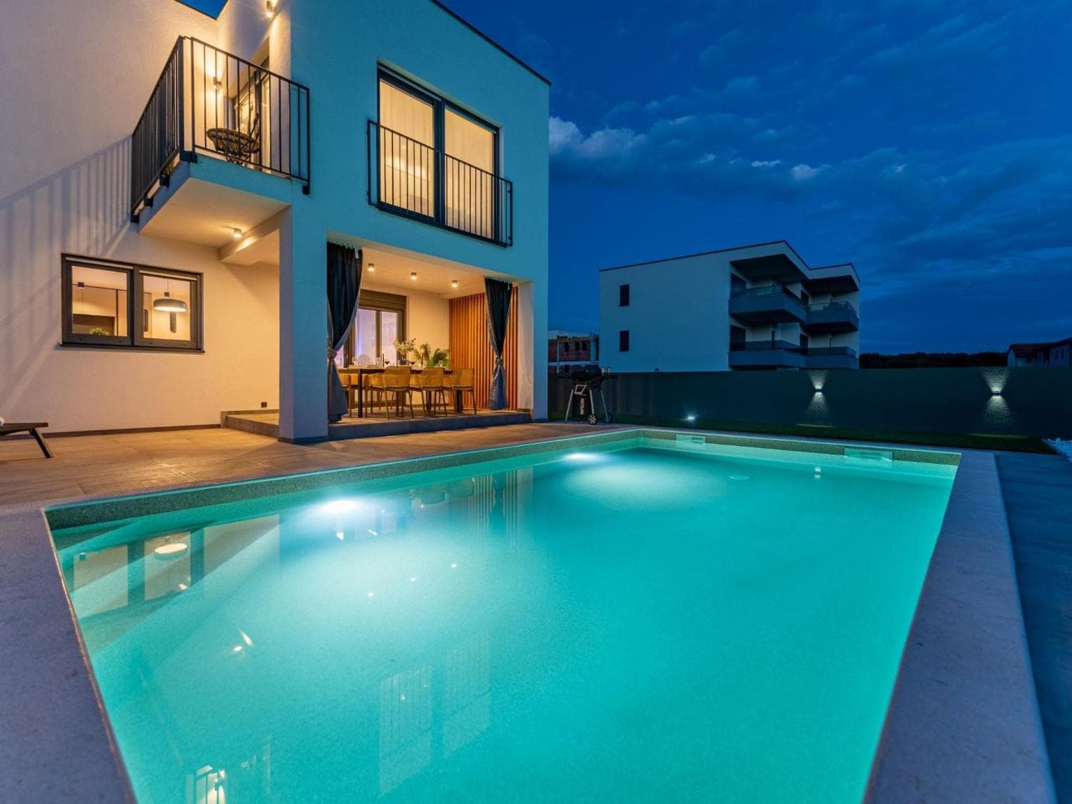 Villa Maslina with private pool in front of the house